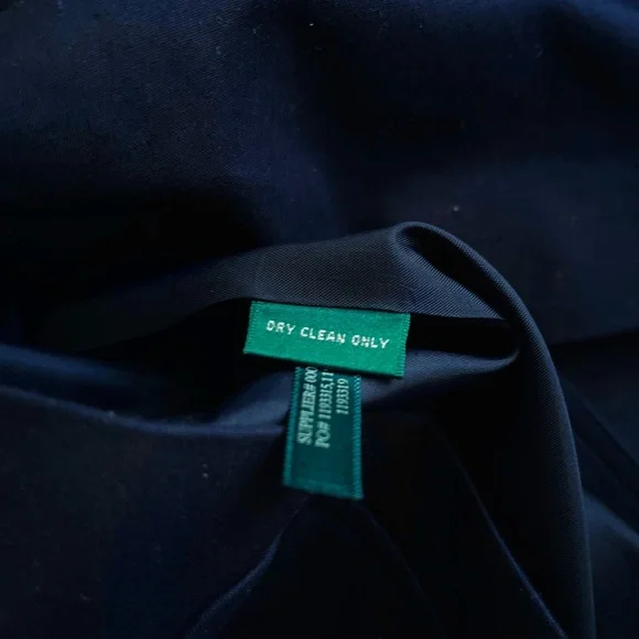 VTG LRL Ralph Lauren Womens Blazer Navy Crest & Crown Cotton Jacket Sz 12 Y2K - Picture 11 of 12